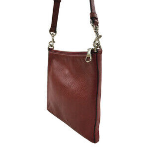 Loewe Red zip closure crossbody top embossed bag logo Heritage
